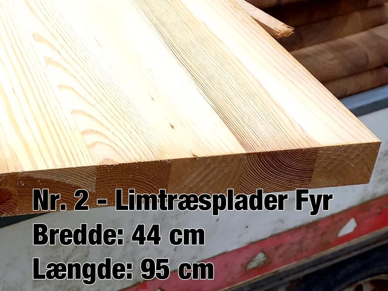 Billede 1 - Tyk limtræsplade fyr 44x95 cm 3,5 cm