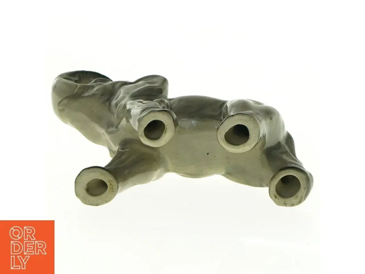 Billede 4 - Elefant med løftet snabel i porcelæn (str. 17 x 15 cm)