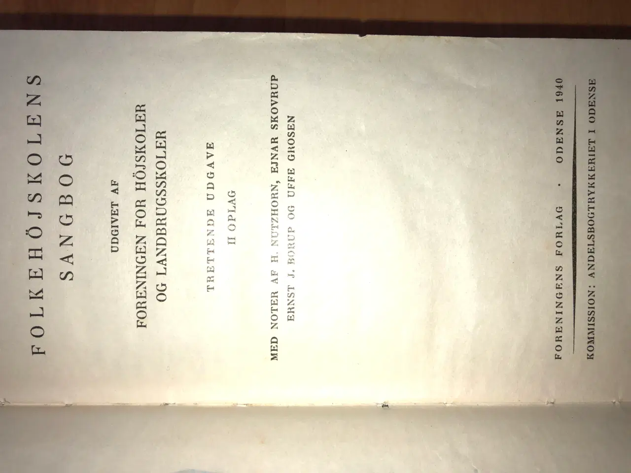 Billede 3 - Folkehøjskolens sangbog