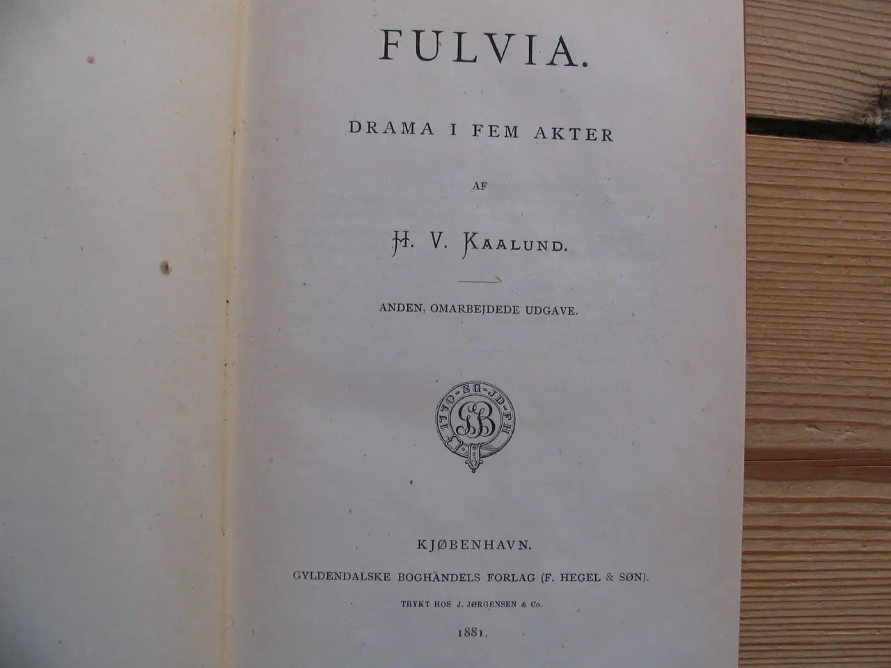 Billede 3 - H.V. Kaalund. Fulvia, fra 1881