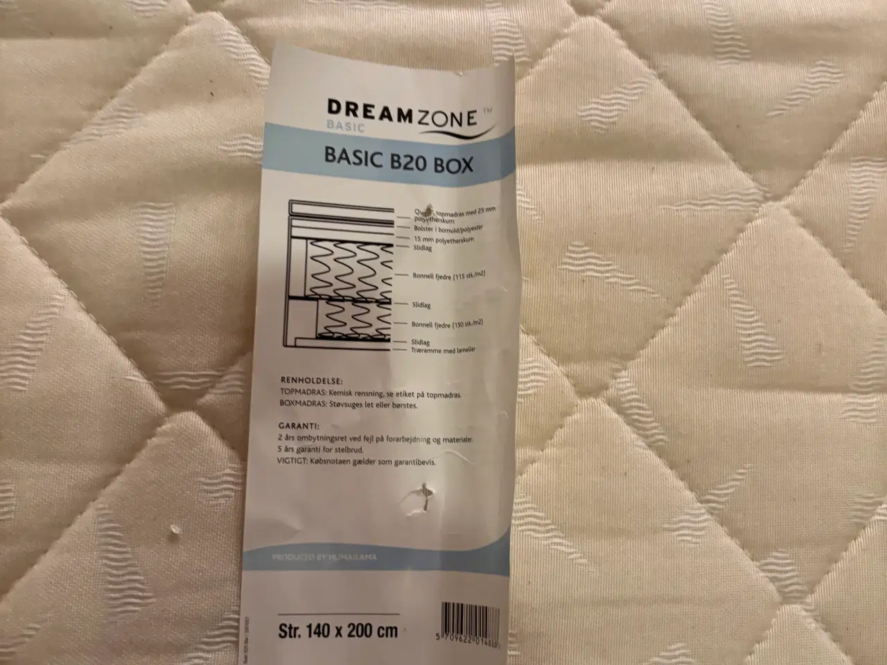 Billede 1 - Boxseng 140x200 med topmadras -  Dreamzone