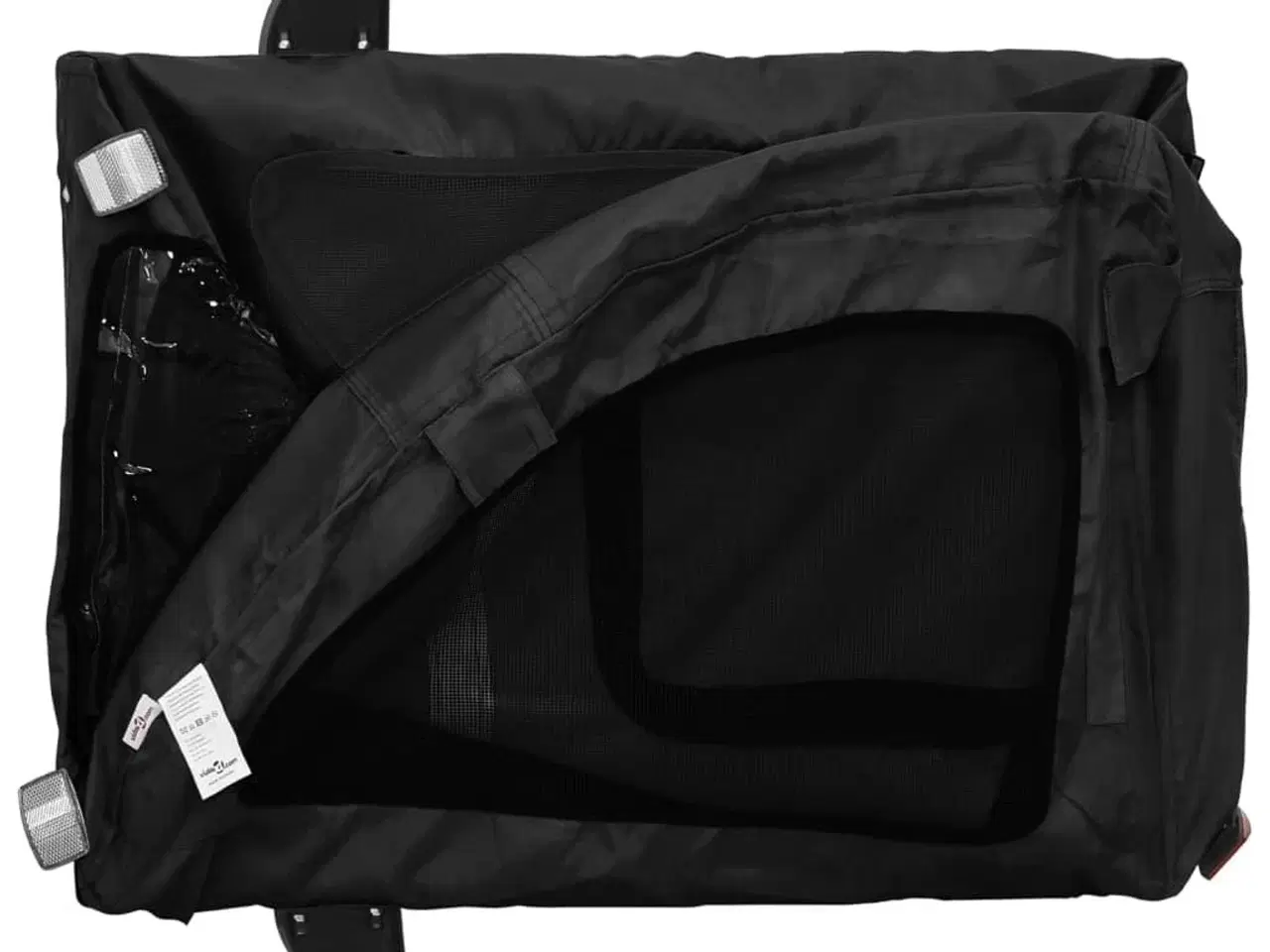 Billede 9 - Cykeltrailer til kæledyr oxfordstof og jern sort