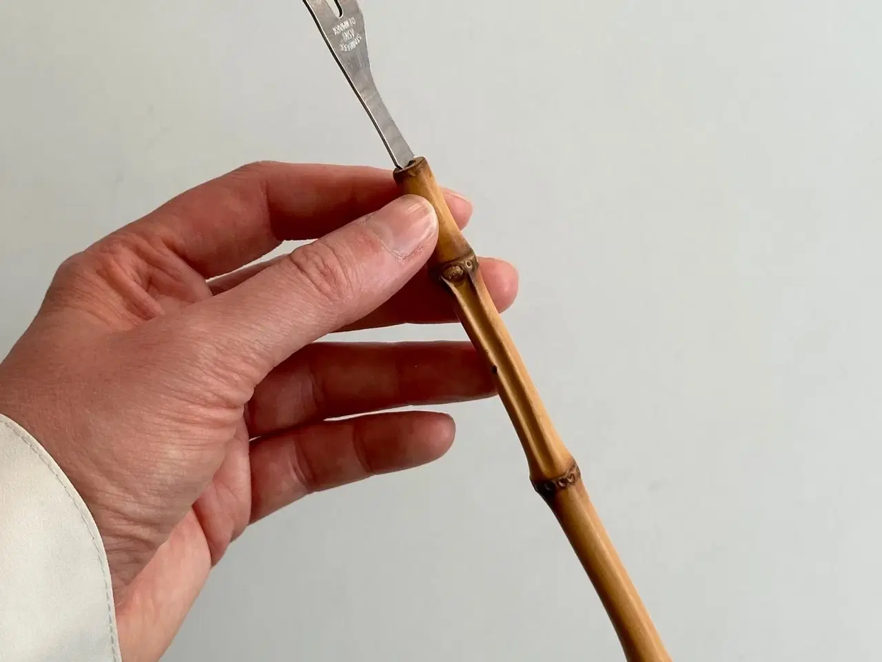 Billede 3 - Pålægsgaffel, stål og bambus