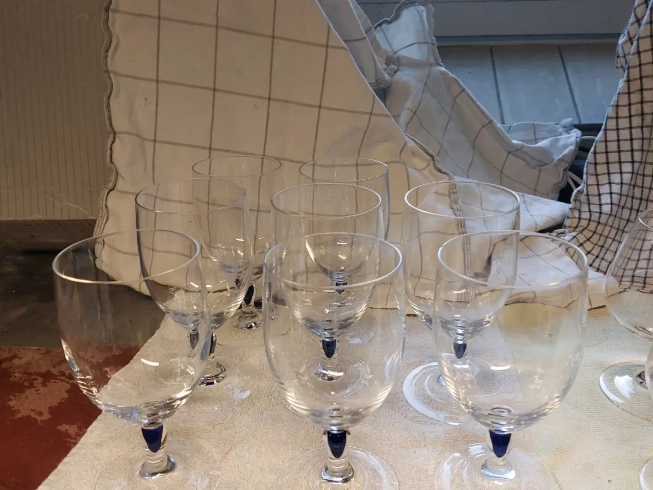 Billede 2 - Blå dråbe krystalglas