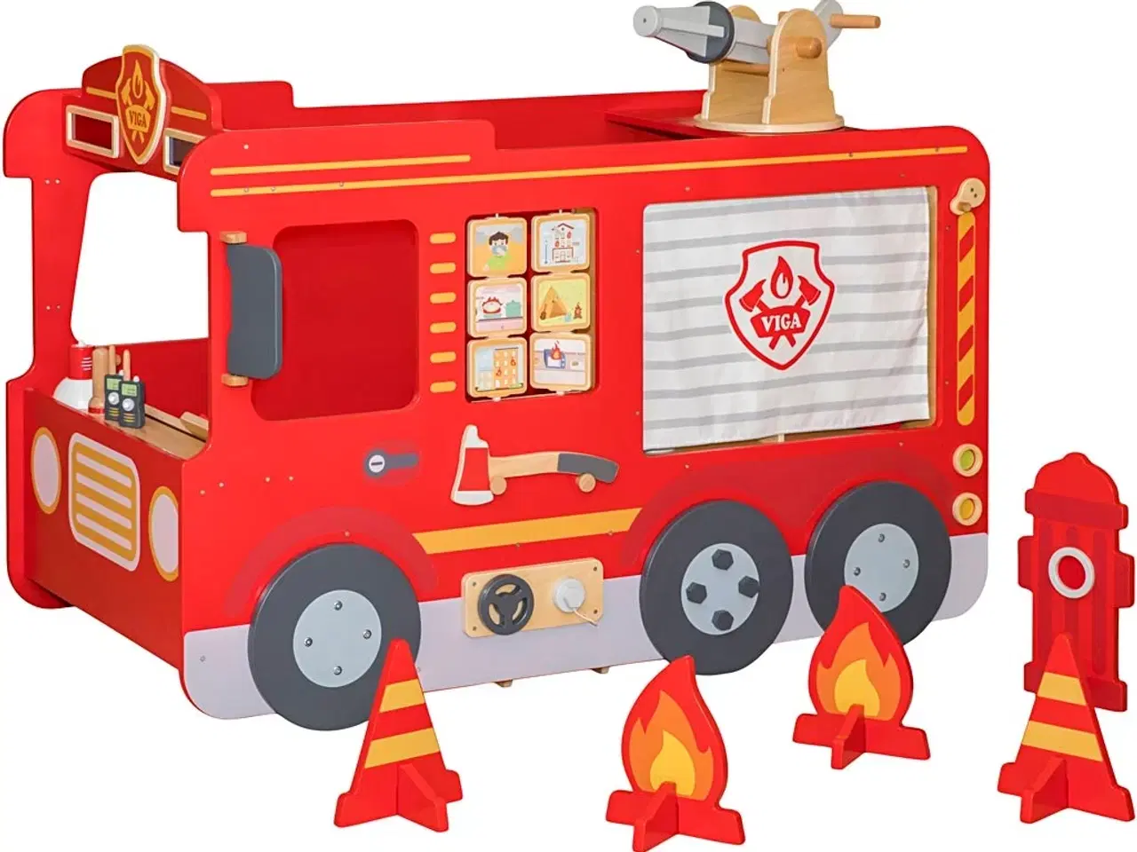 Billede 1 - VIGA Stor Brandbil - Fantastisk Legetøj til Børn