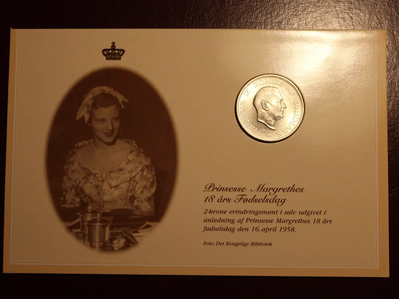 Billede 1 - Møntbrev: Prinsesse Margrethe 18 år