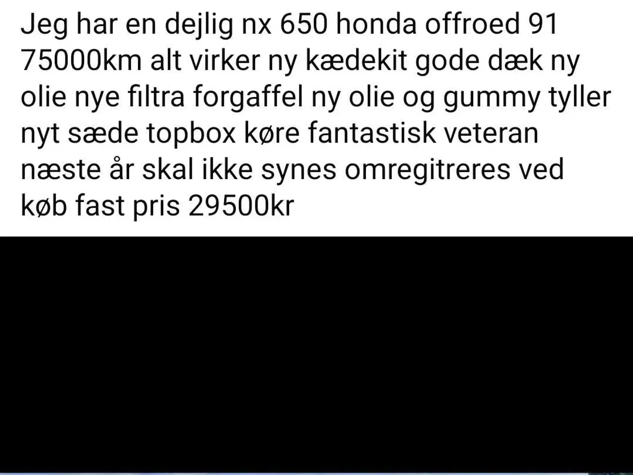 Billede 1 - Honda nx 650