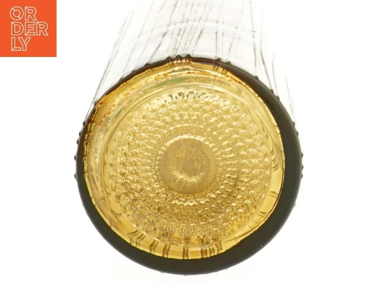 Billede 3 - Amber glasflaske med patentlåg (str. 33 cm)