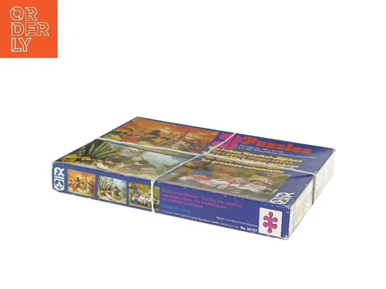 Billede 2 - Vintage Bølle bamse Sæt med 3 puslespil (str. 28x21 cm)