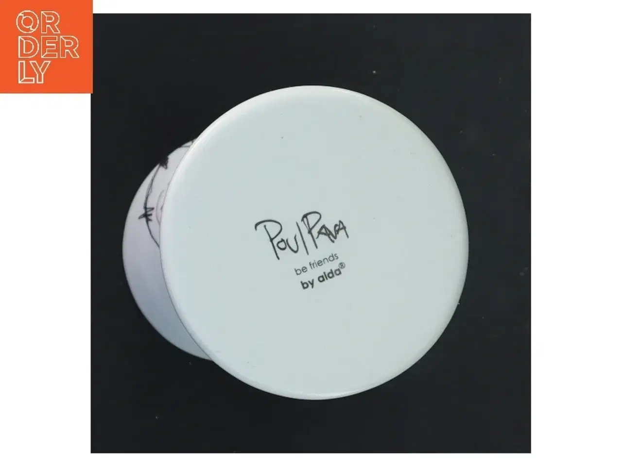 Billede 2 - Vase med tegneserieillustration fra Aida (str. Ø 8 cm længde 16,5 cm)