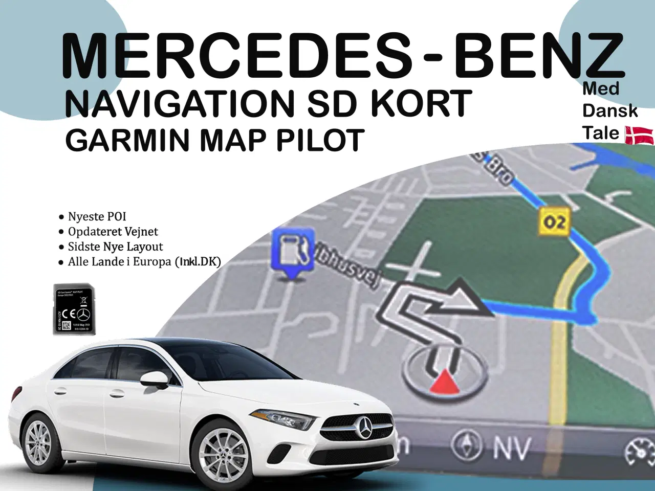 Billede 1 - Mercedes Garmin Map Pilot 2023 SD kort