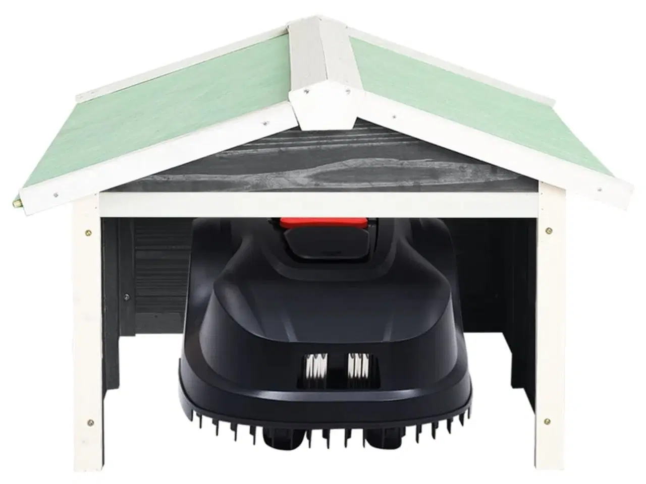 Billede 3 - Hus til robotplæneklipper 72x87x50 cm fyrretræ grå