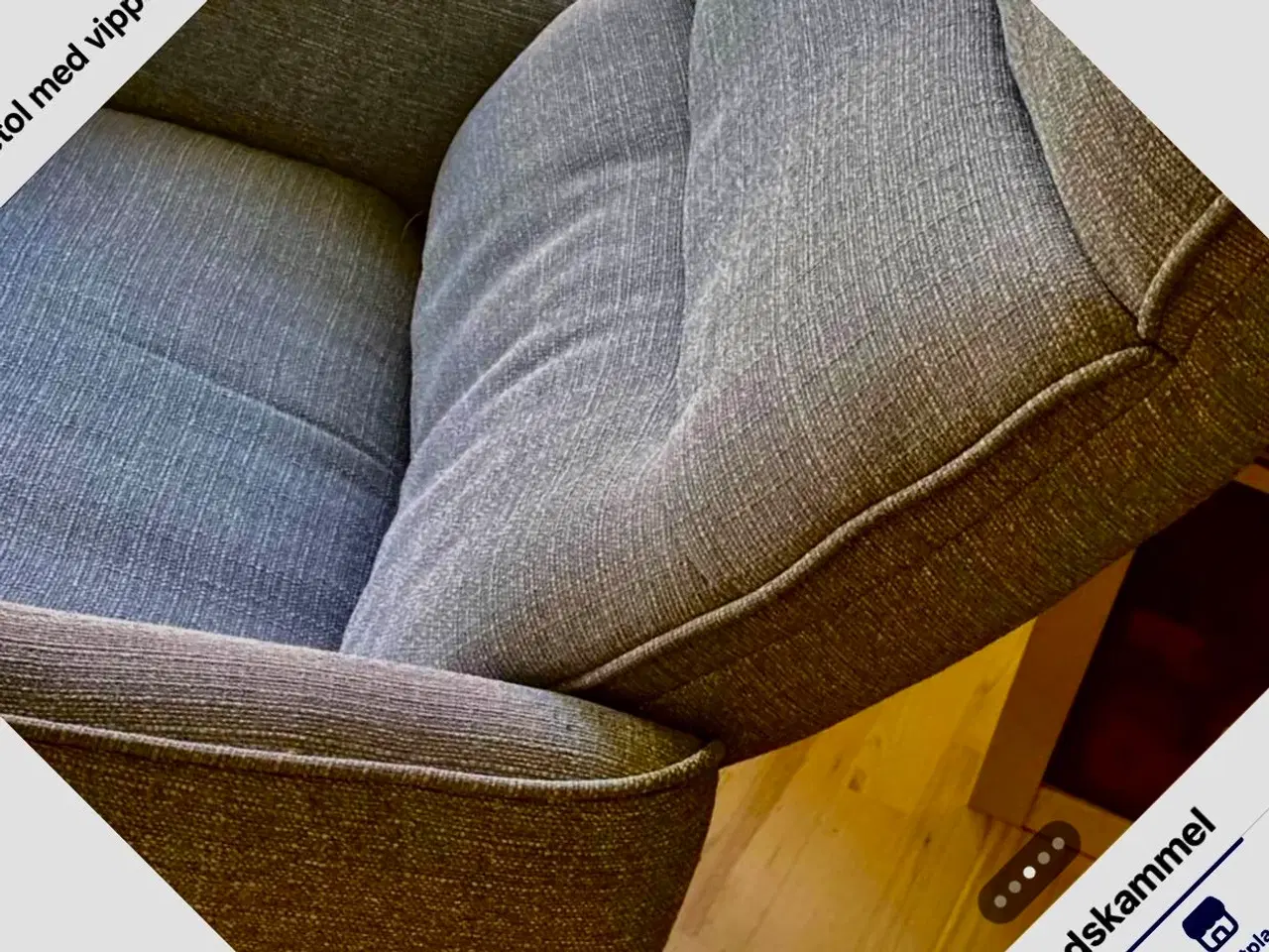Billede 3 - Let brugt Lænestol med vipperyg og fodskammel