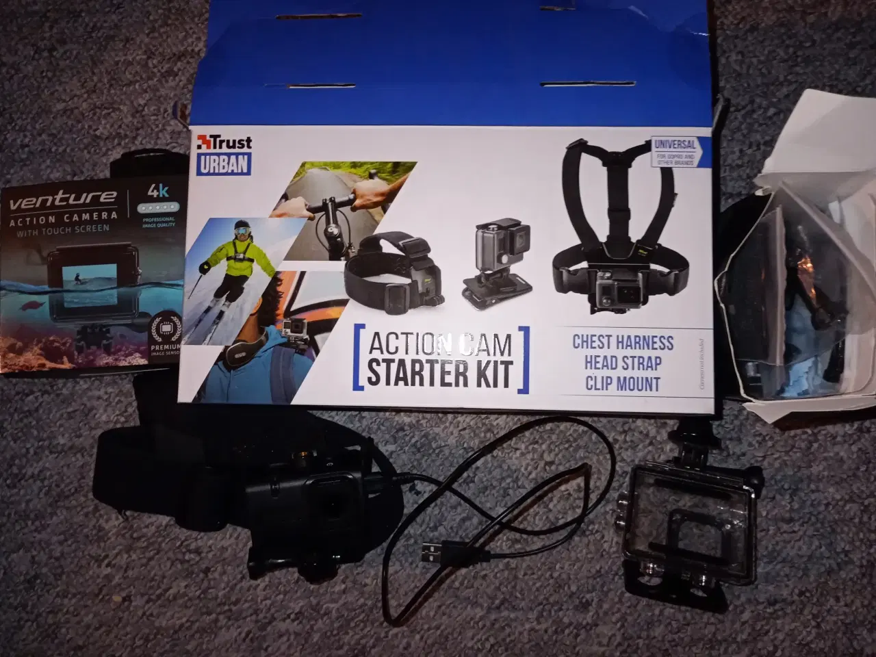 Billede 1 - Action Camera sælges - 100% med alt udstyr.