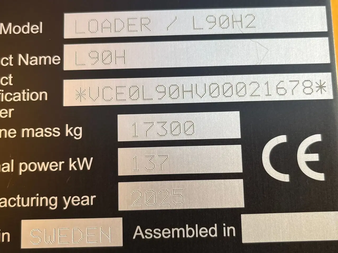 Billede 24 - Volvo L 90H H2 fabriksny Dansk maskine med masser af udstyr, blan.Co-Pilot & med brede 650/65R25 hjul