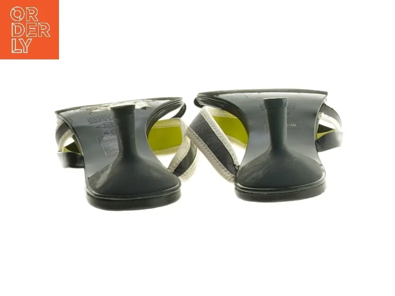 Billede 3 - Sorte og hvide læder stiletter fra Bronx (str. 40)