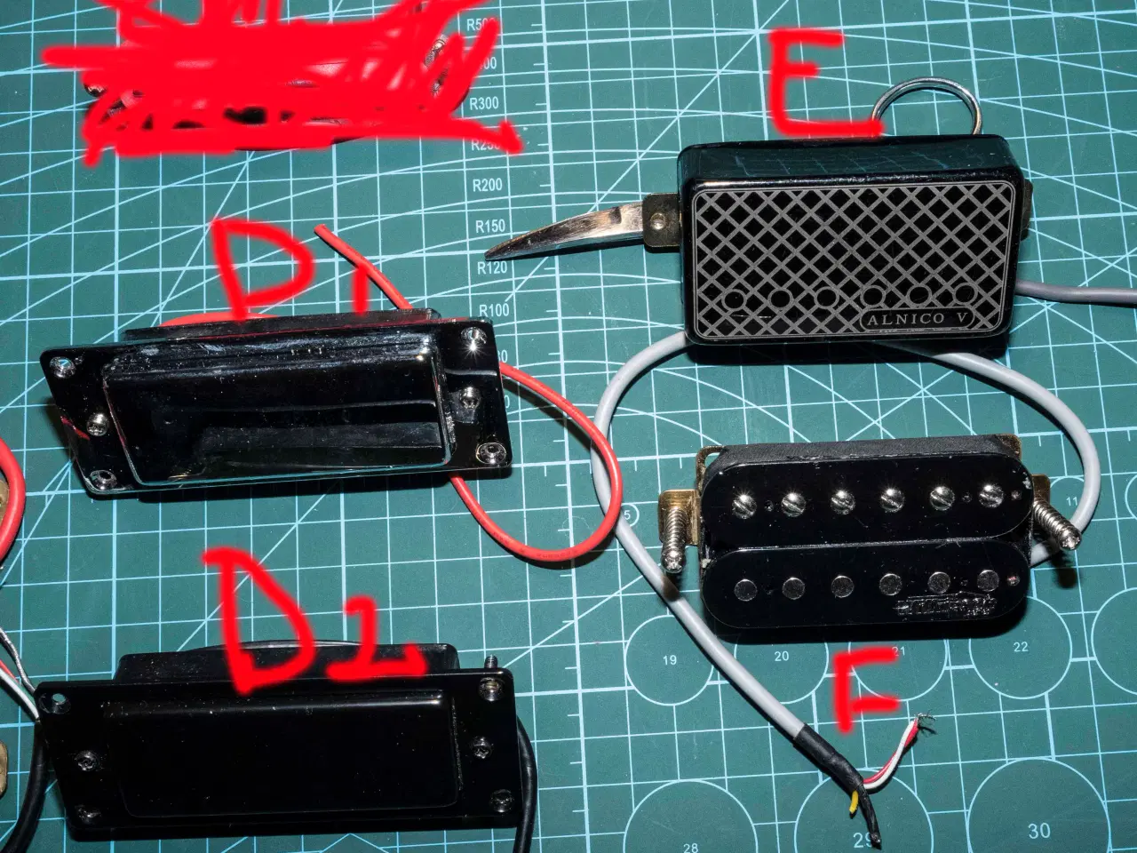 Billede 3 - Guitar pickups - Humbuckers og twin rails.