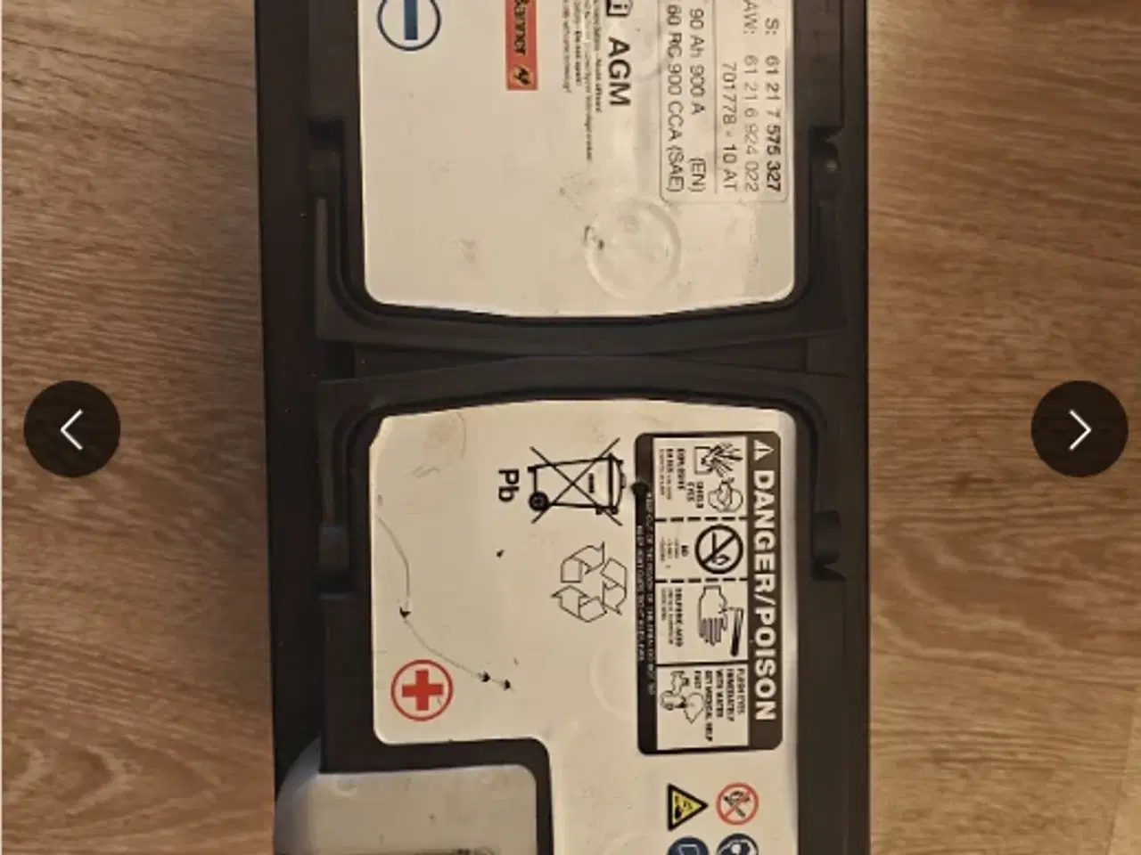 Billede 2 - BMW AGM bilbatteri 12V 90Ah 900A