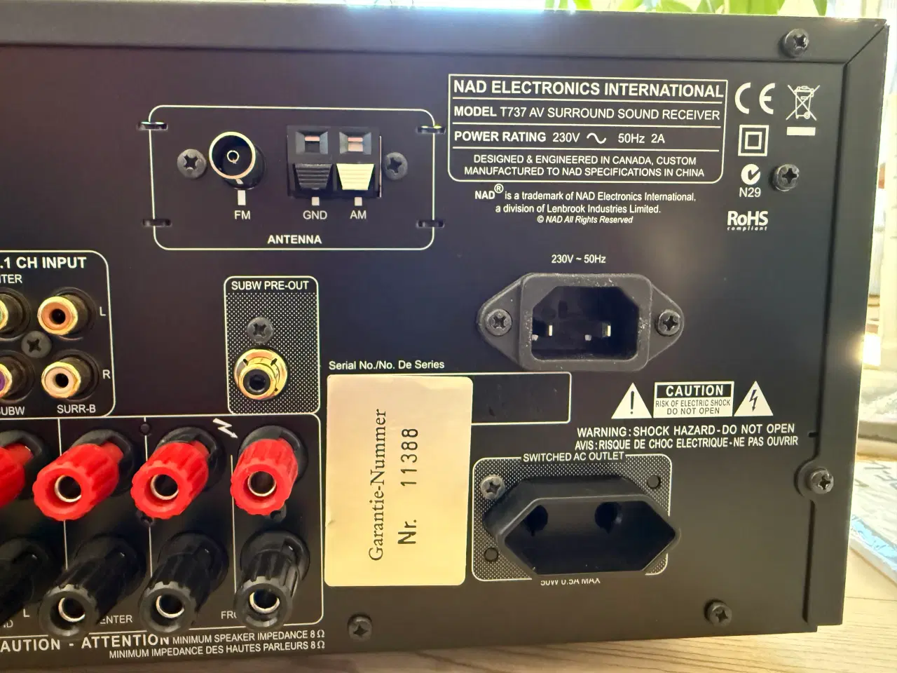 Billede 4 - NAD T737 Receiver +  masser af tilbehør