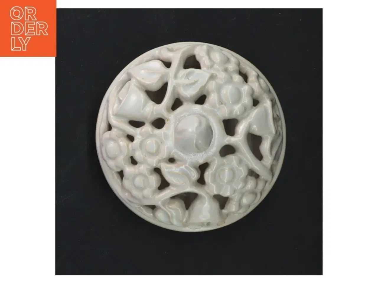 Billede 5 - Dekorativ porcelænskrukke med låg fra L. Hjorth (str. Ø  12 cm)