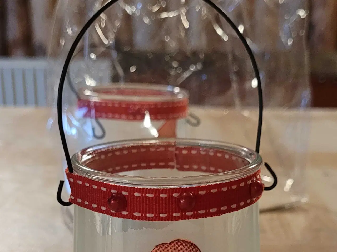 Billede 2 - Lysestager 2 Stk. Decorpage 