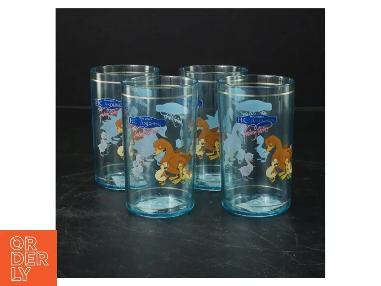 Billede 1 - HC Andersen glas sæt fra The Trade House (str. 10,5 cm. 4 styk)
