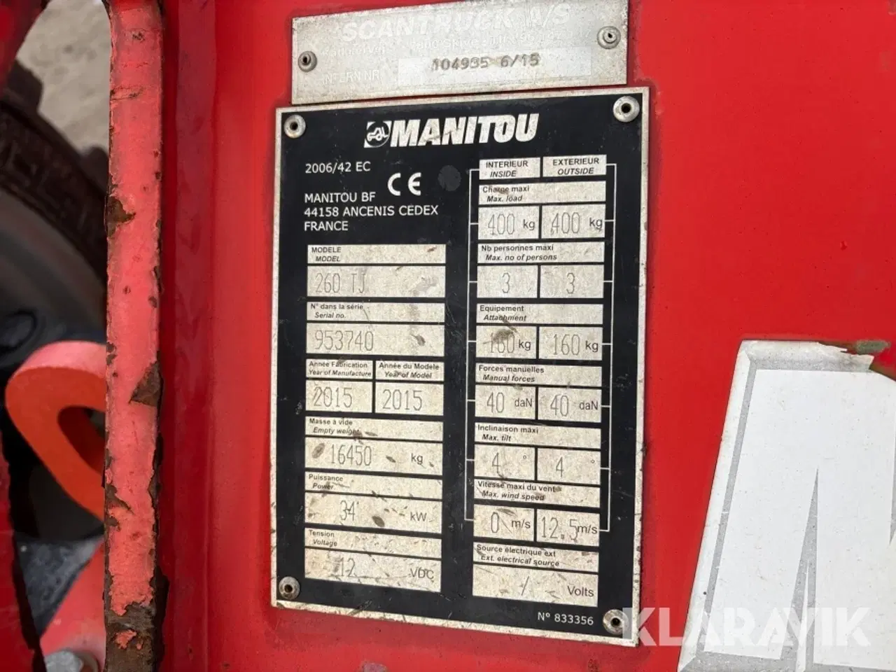 Billede 9 - Bomlift Manitou 260TJ