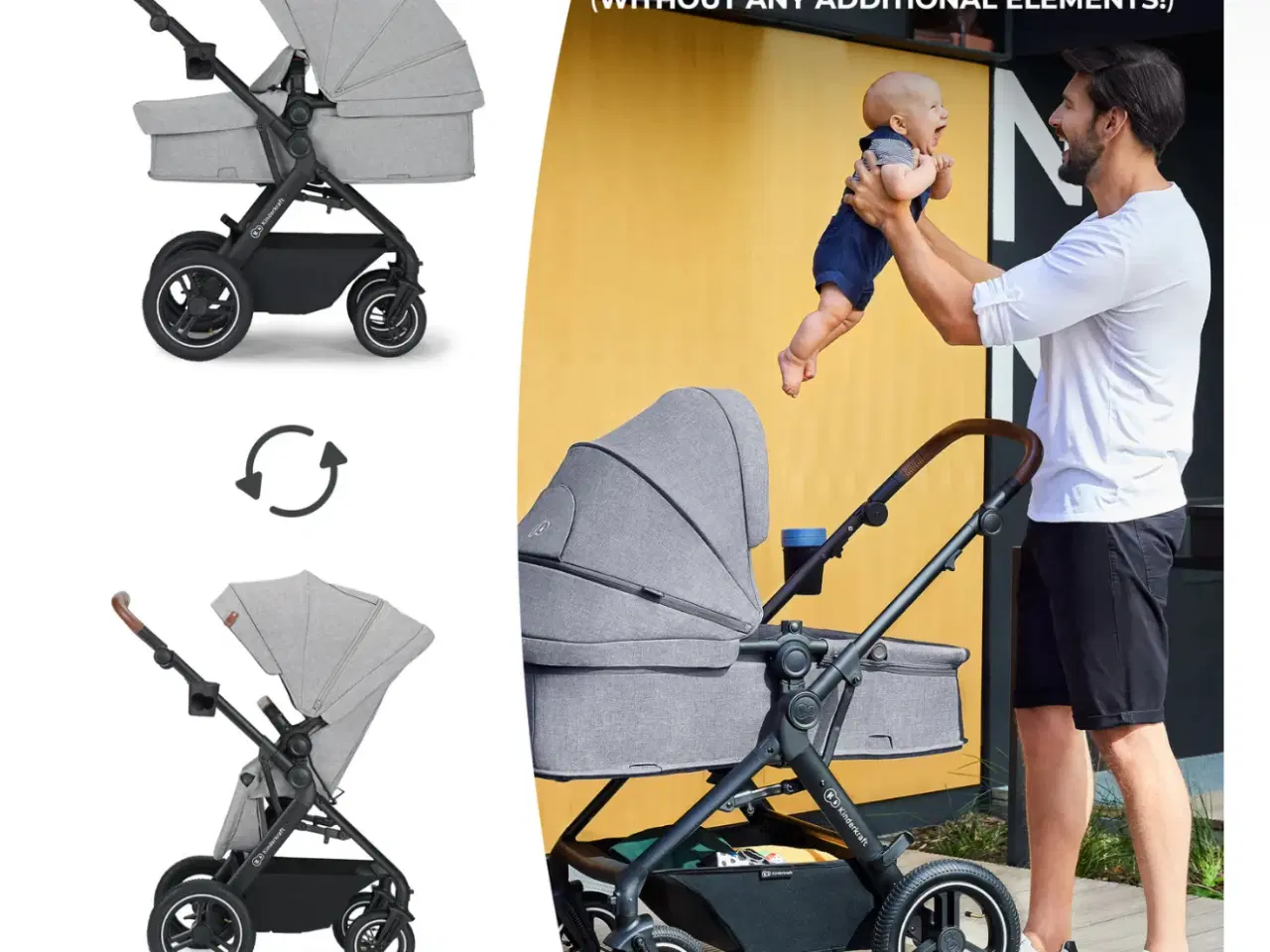 Billede 6 - Klapvogn kinderkraft 3 in 1 -   (med autostol)