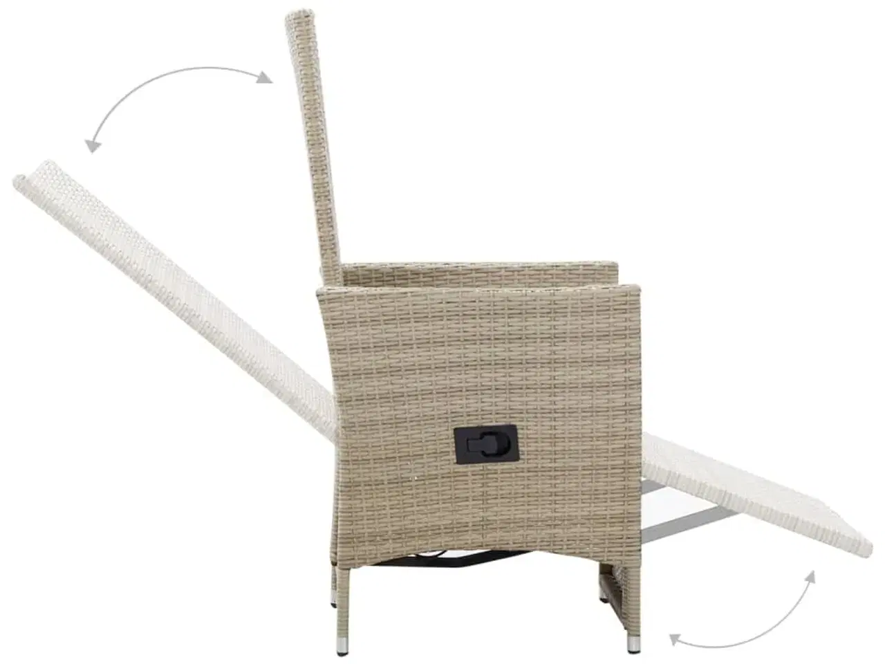 Billede 7 - Havelænestole 2 stk. med hynder polyrattan beige