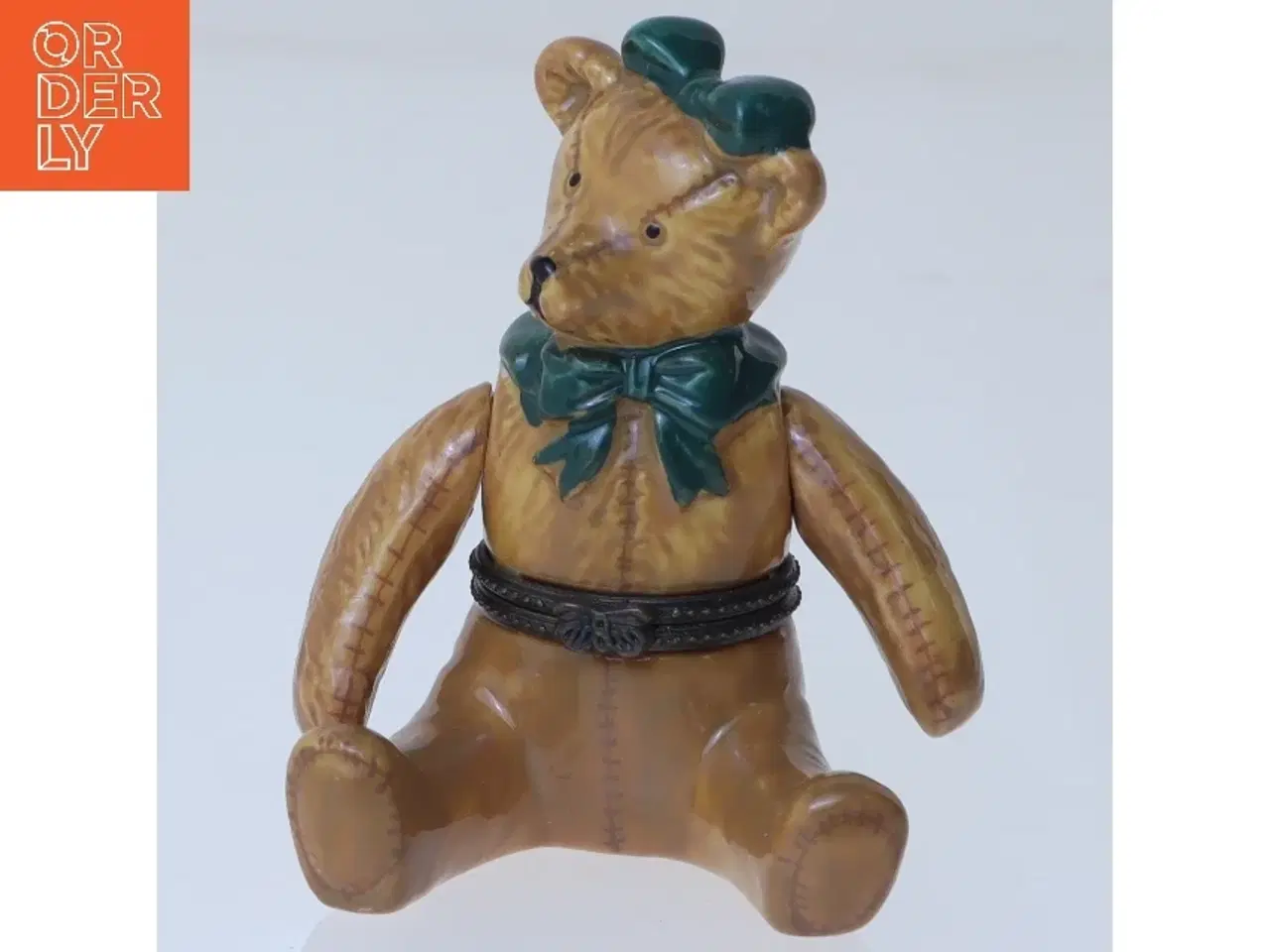 Billede 1 - Porcelæns æske af bamse bjørn (str. 7 cm)