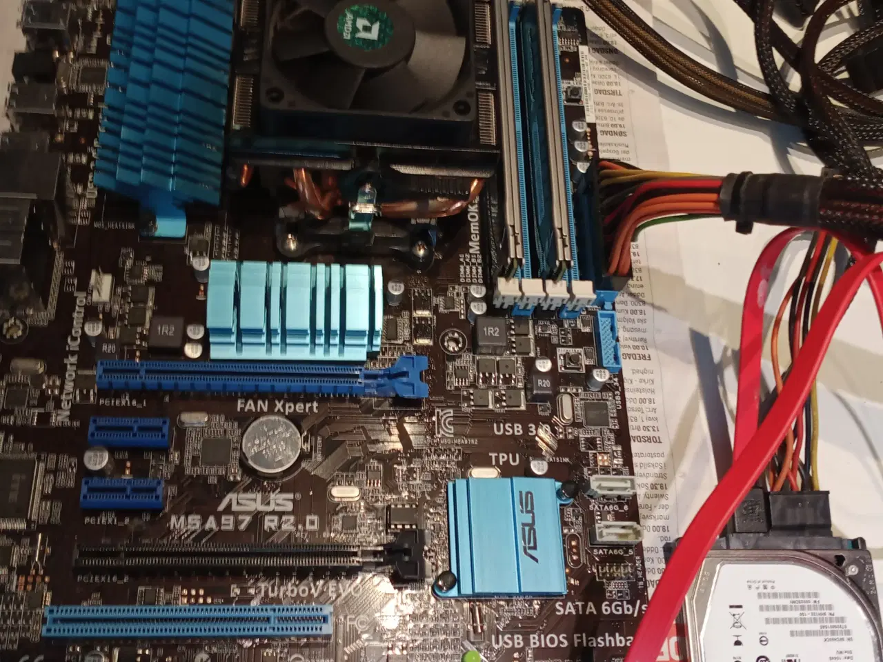 Billede 1 - Bundkort, cpu, ram og hdd m/ win 10 dk