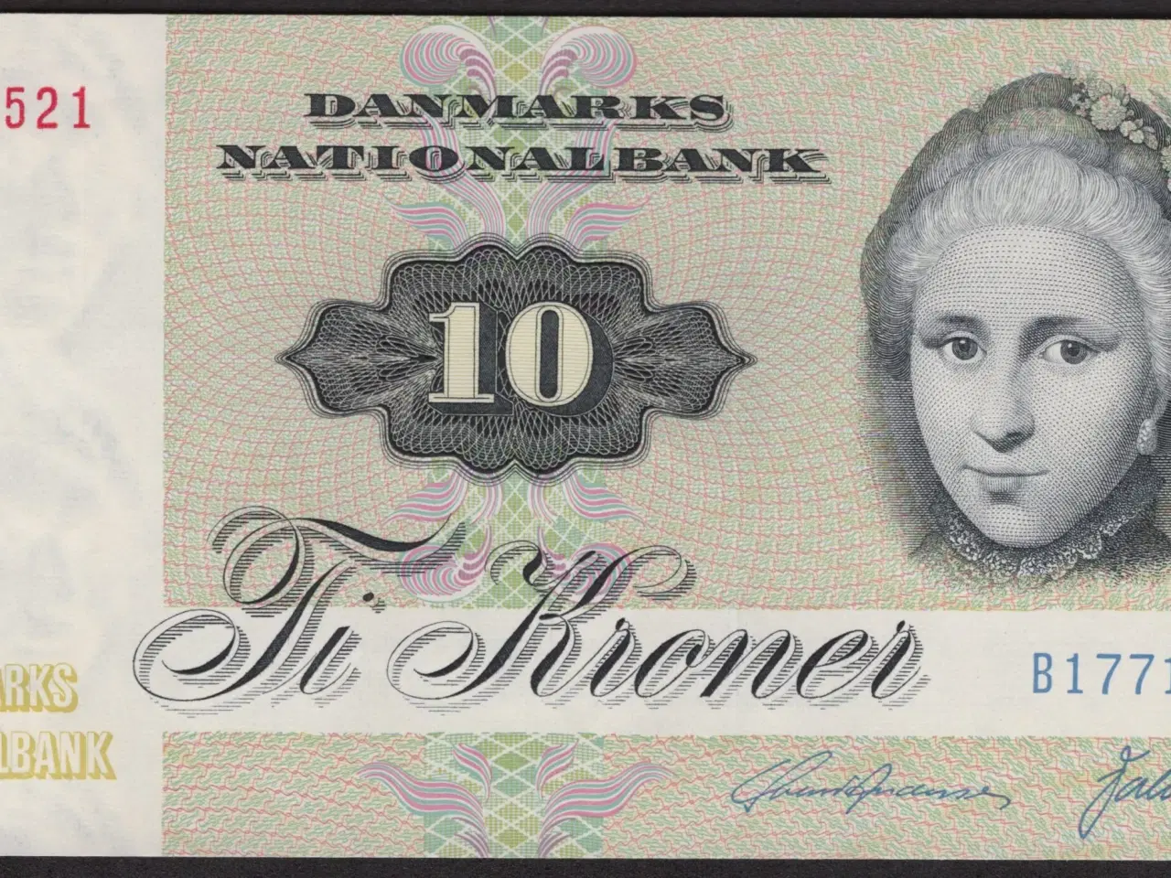 Billede 1 - Danmark 10 Kroner B1 1977