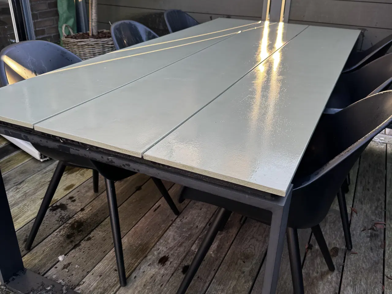 Billede 2 - Havemøbelsæt - pastelgrønt og sort