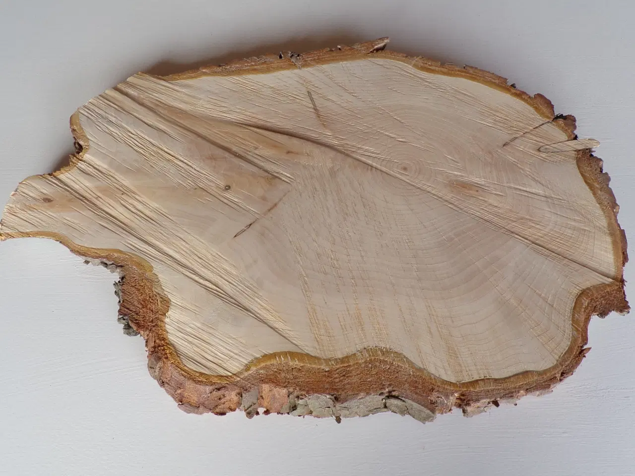 Billede 3 - NY Thuja Træskive med bark 44 cm lang