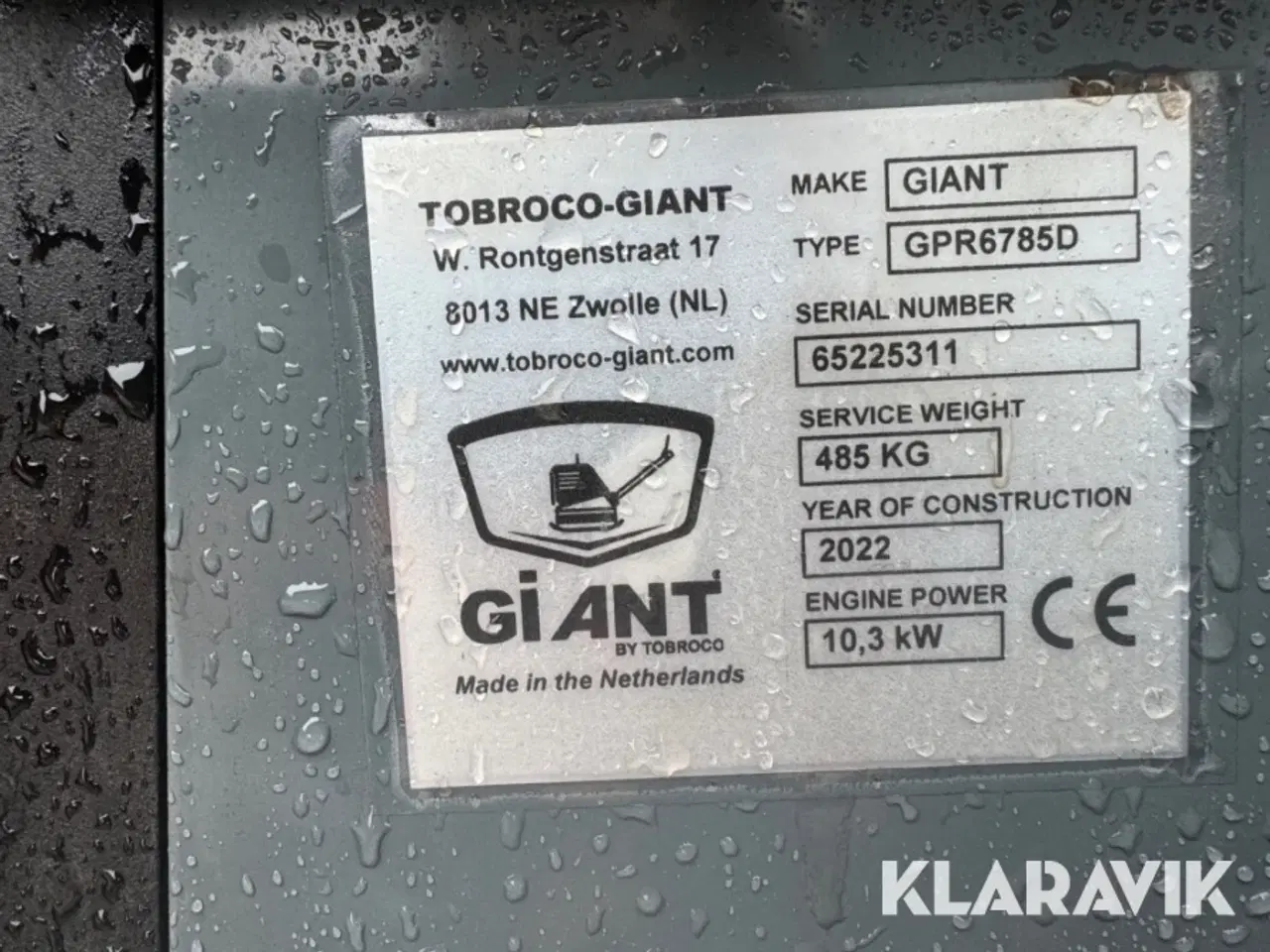 Billede 12 - Pladevibrator Giant GPR6785D