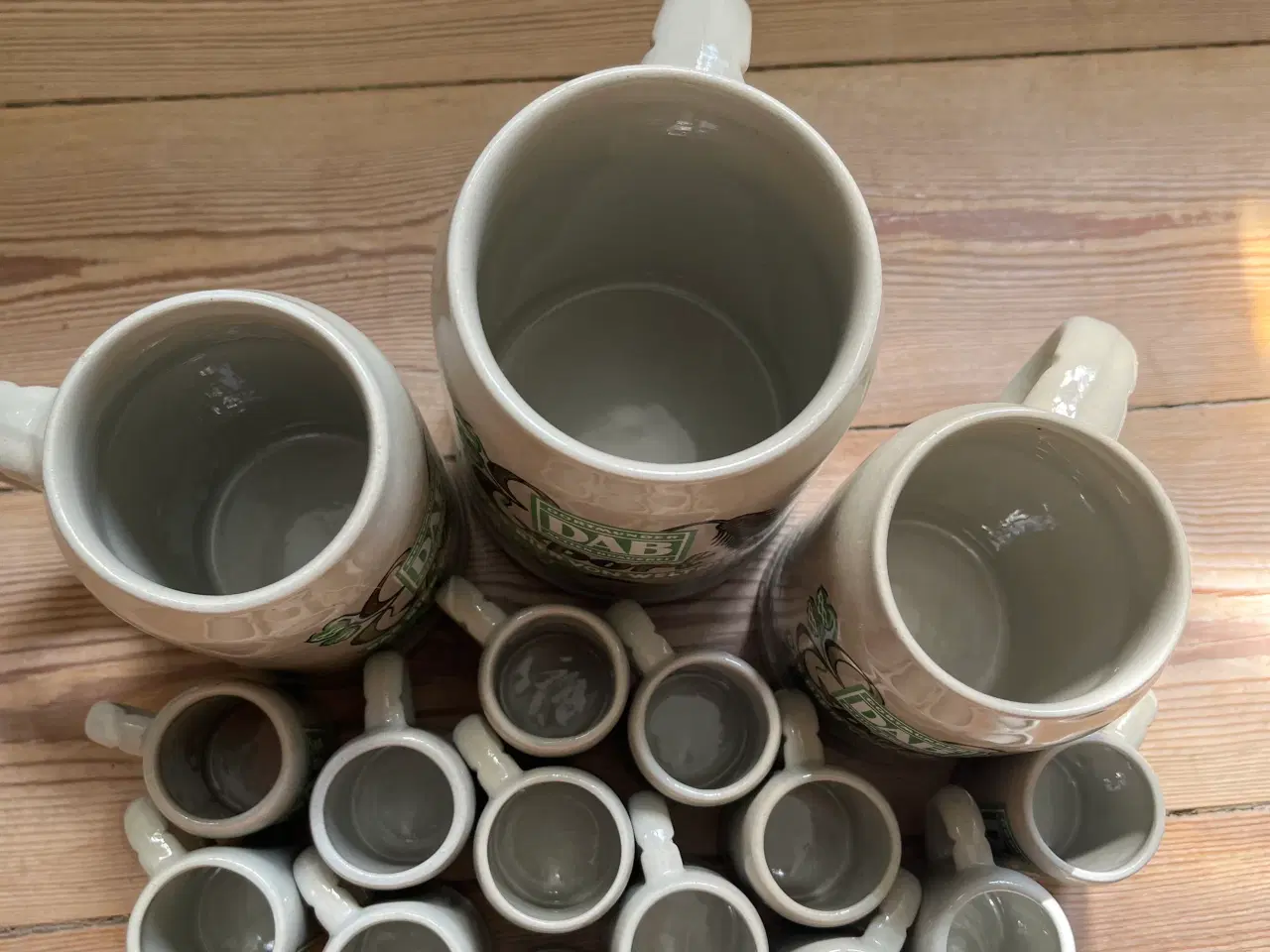 Billede 4 - DAB ølkrus og snapseglas porcelæn