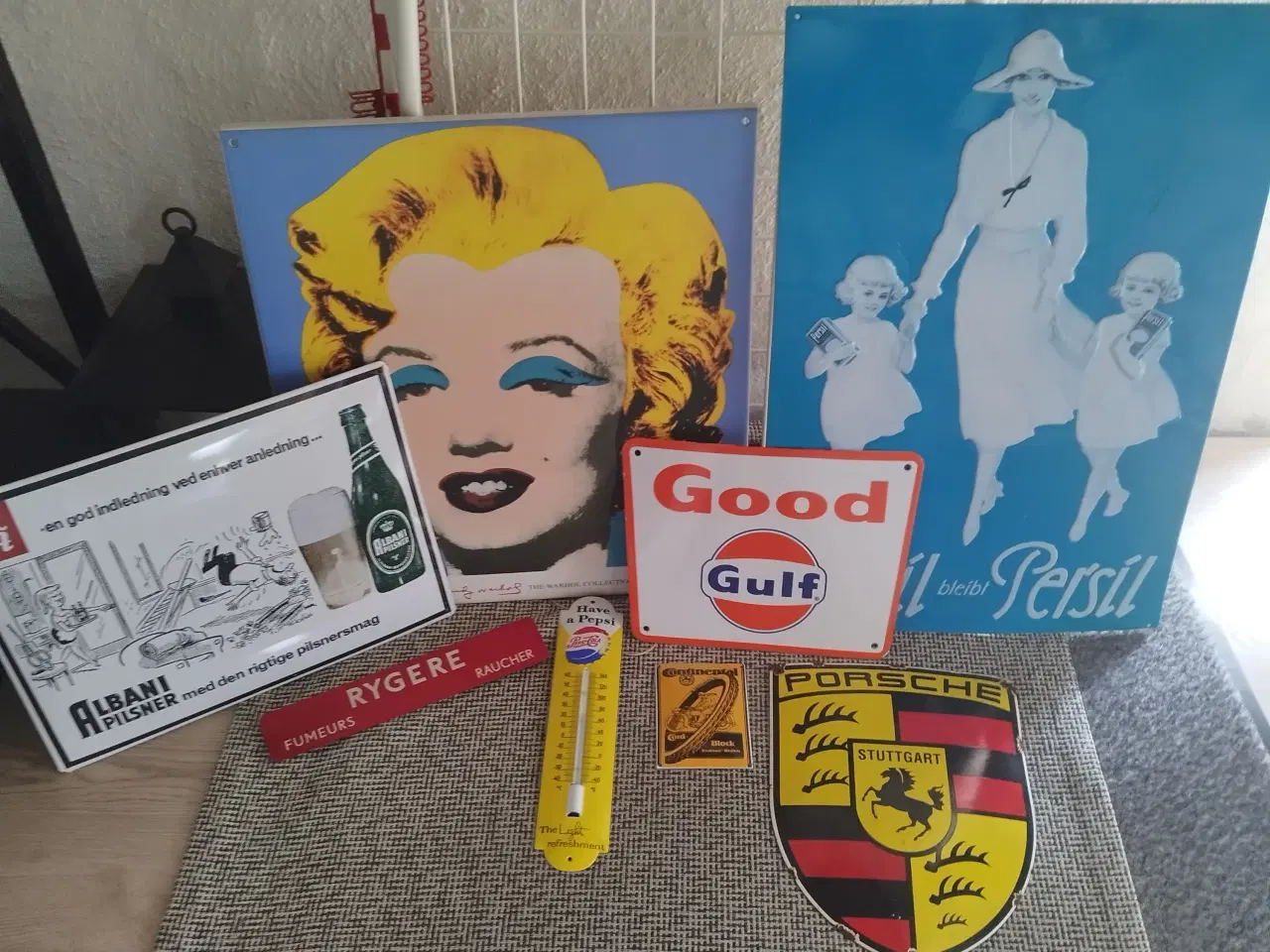 Billede 4 - Emalje skilte mm sælges samlet 