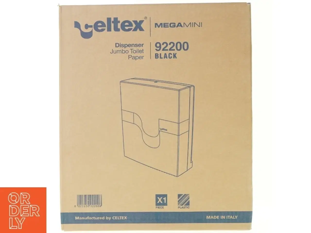 Billede 1 - Dispenser jumbo toilet paper mega mini 92200 black fra Celtex (str. 39 x 33 x 13 cm)