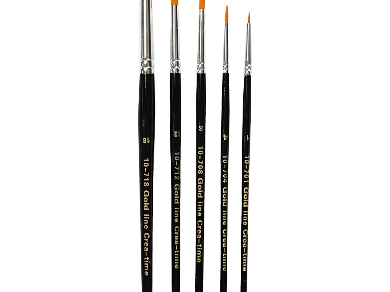 Billede 1 - Nylon Penselsæt 5 stk. - Rund, 1-18 mm, 17-19 cm