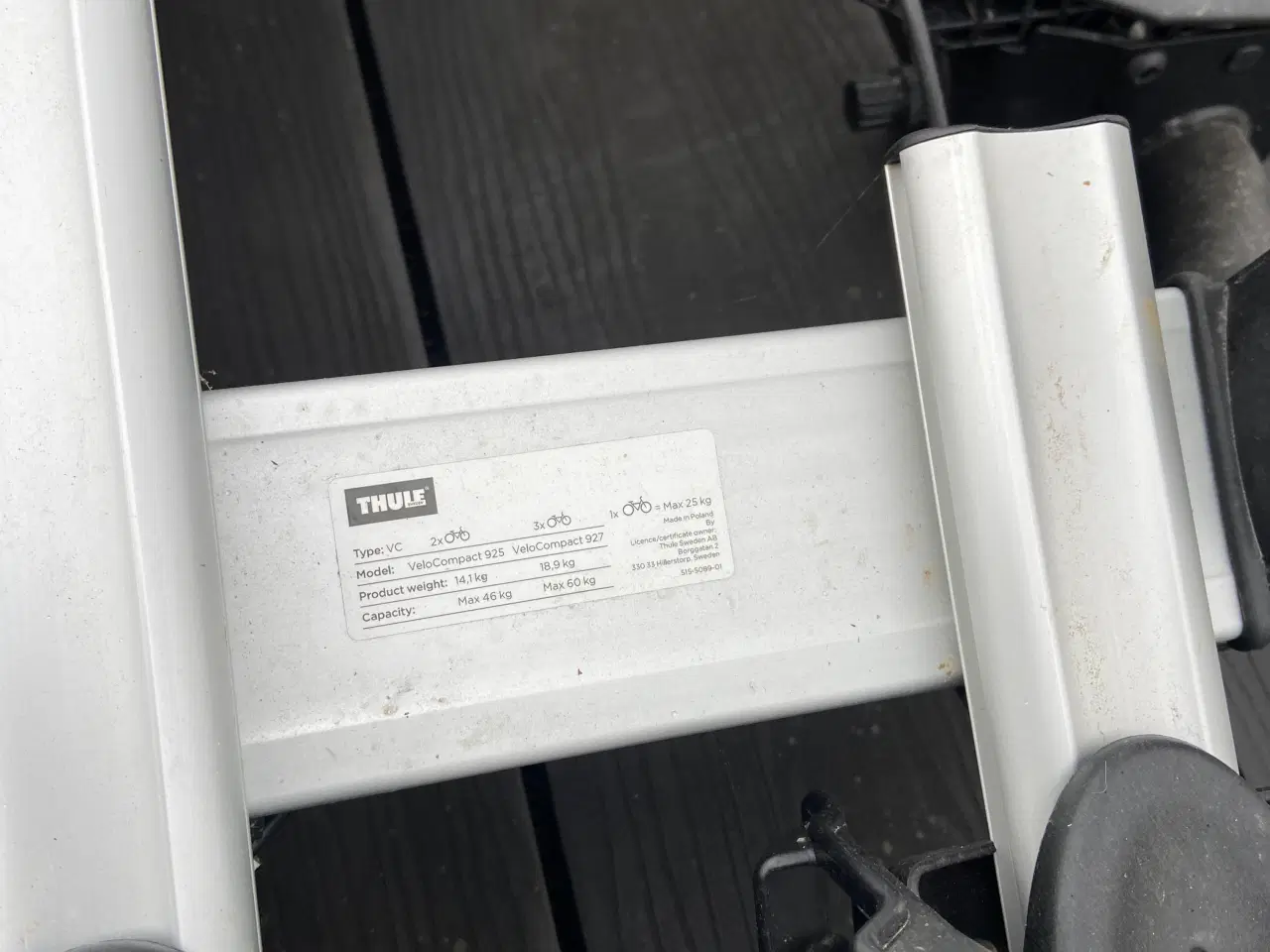 Billede 2 - Thule VeloCompact 925 cykelholder til 2 El- cykler