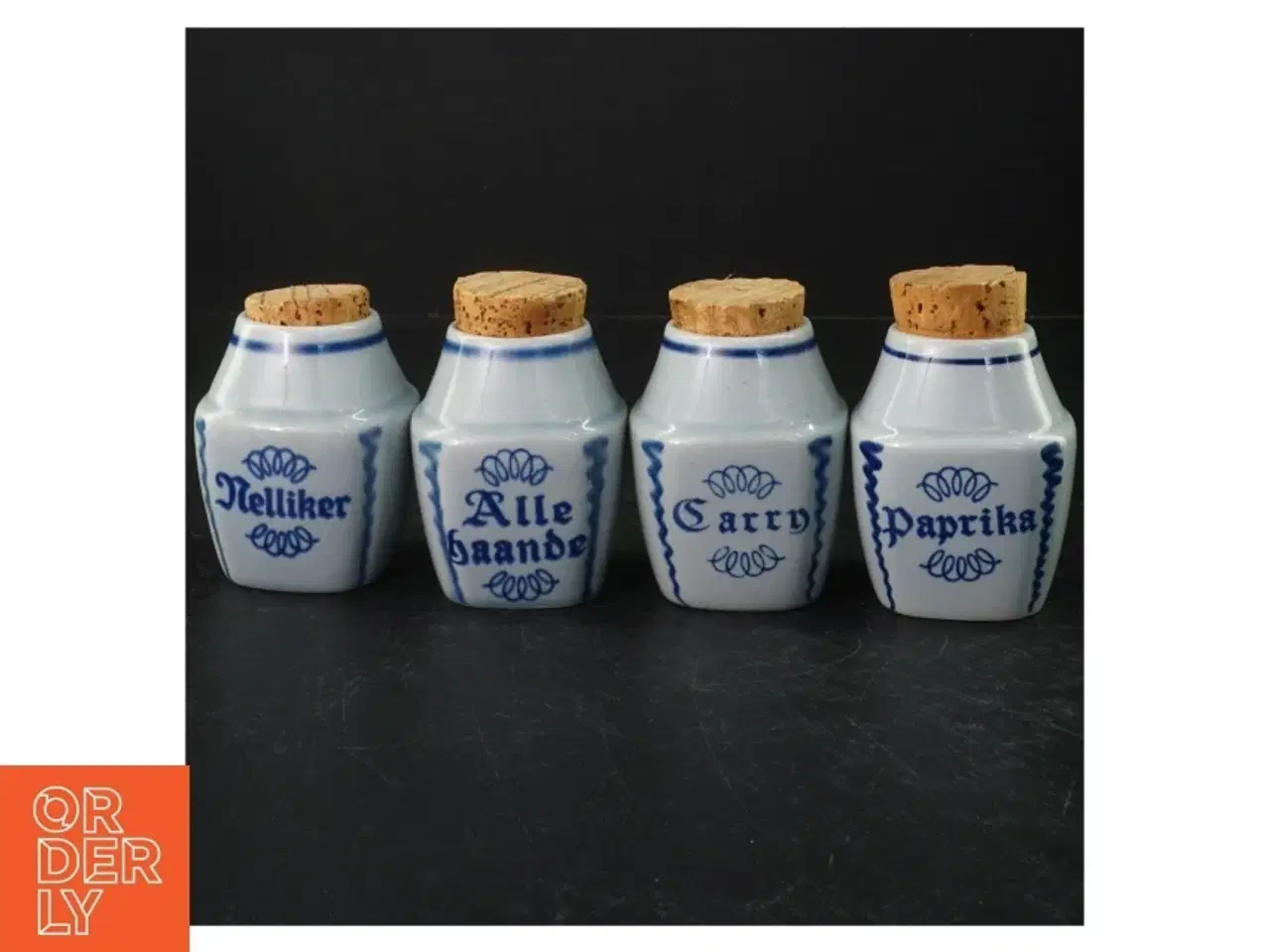 Billede 1 - Porcelænskrydderikrukker fra Søholm (str. 11x6 cm)