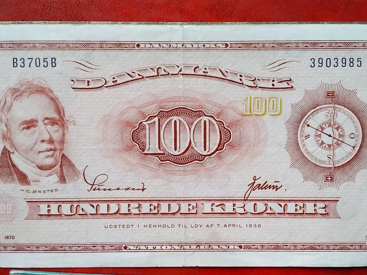 Billede 1 - 100 KRONE 1970 Hans Christian Ørsted p46, SIEG 13