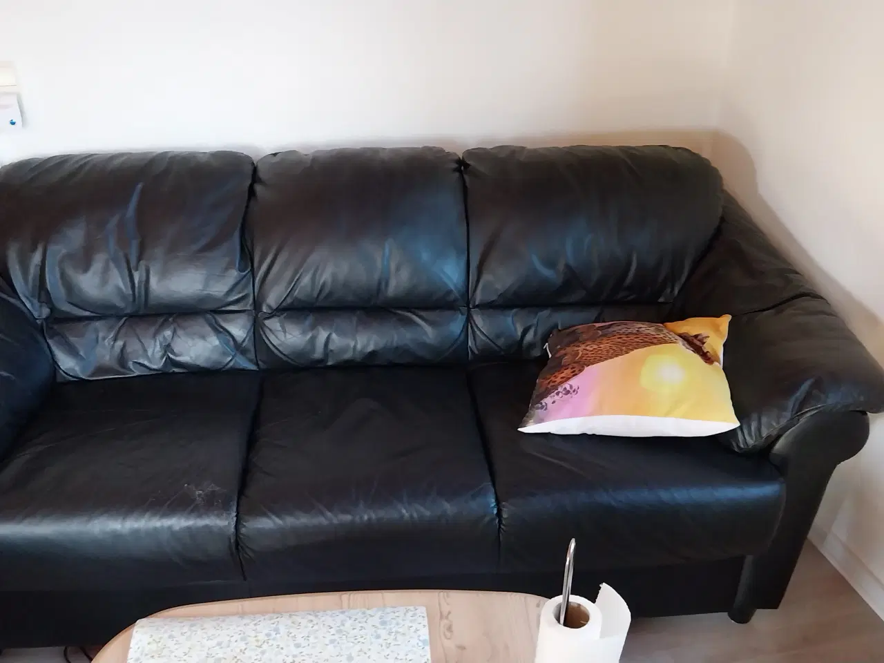 Billede 1 - Læder sofa