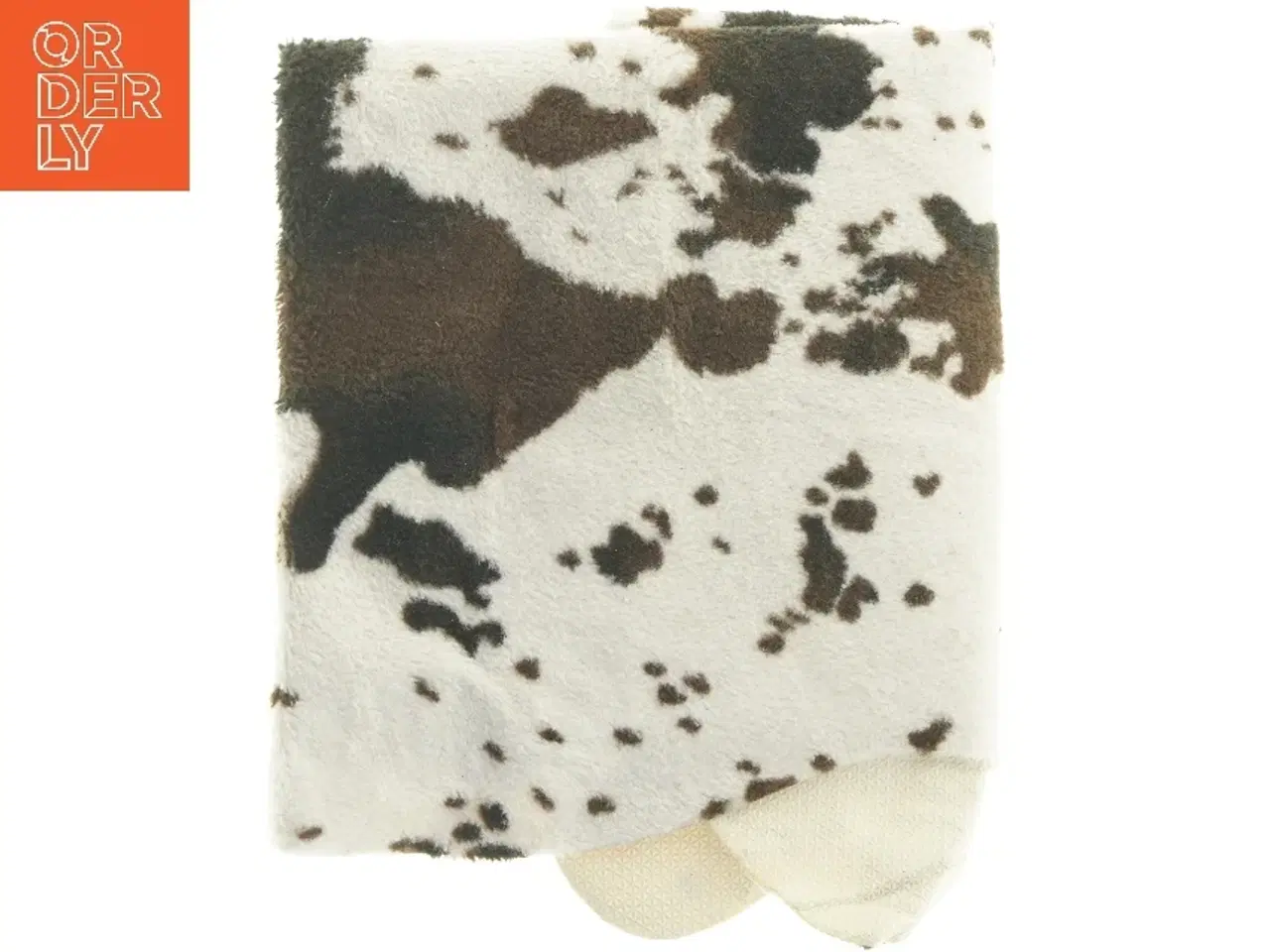 Billede 1 - Brun og hvidt tæppe 110x68 cm (str. 110x68 cm)