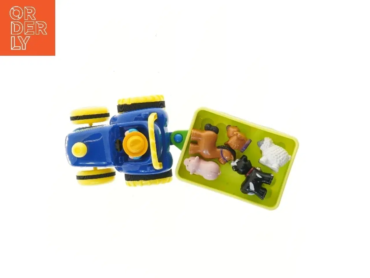 Billede 2 - Legetøjstraktor med anhænger og dyr (str. 40 cm)