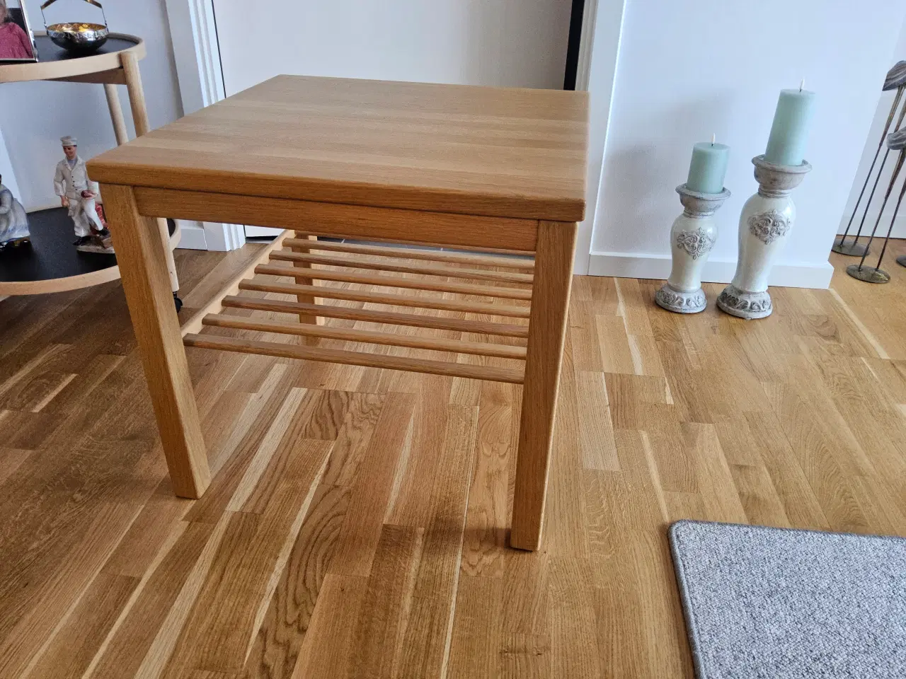 Billede 1 - Hjørnebord m/hylde i massiv eg - Nielsen design