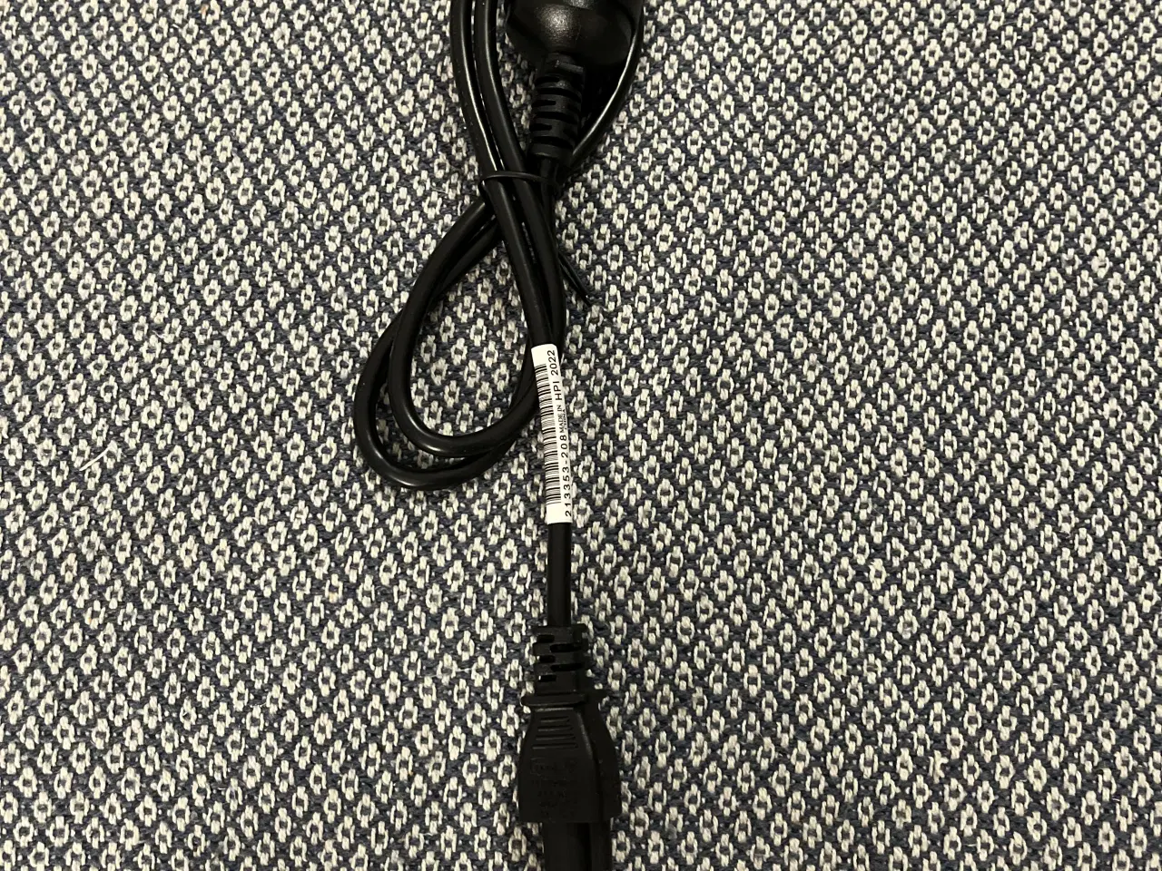 Billede 1 - Strømkabel 3 pin Mickey Mouse kabel - 1m