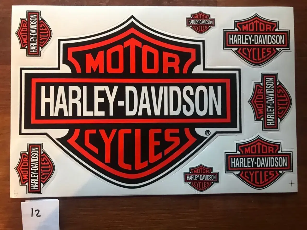 Billede 10 - Stickers, Harley - sæt á 4 stk. A4 ark