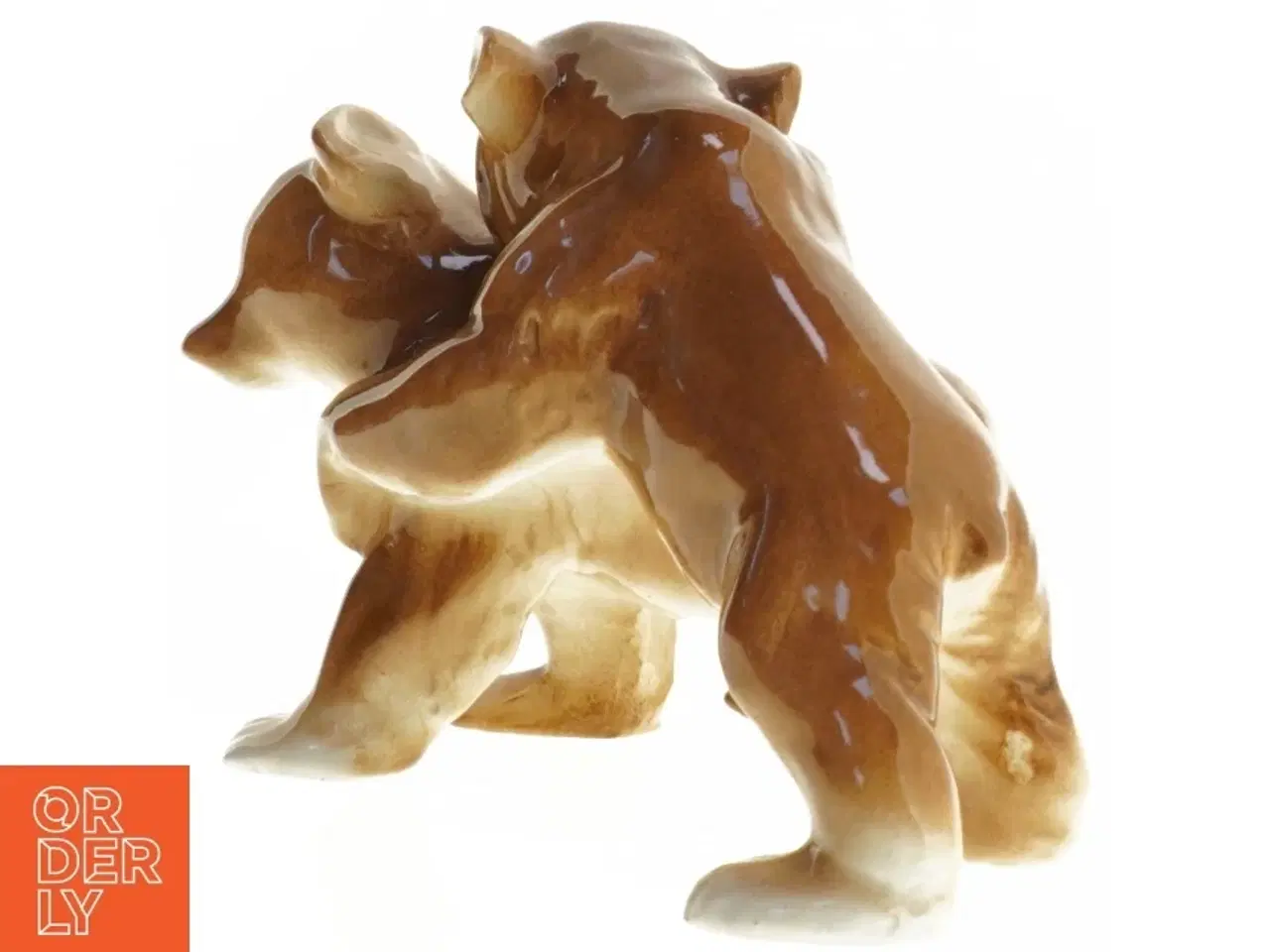 Billede 3 - Porcelænsfigur af to legende brune bjørne (str. 19 x 13 x 13 cm)