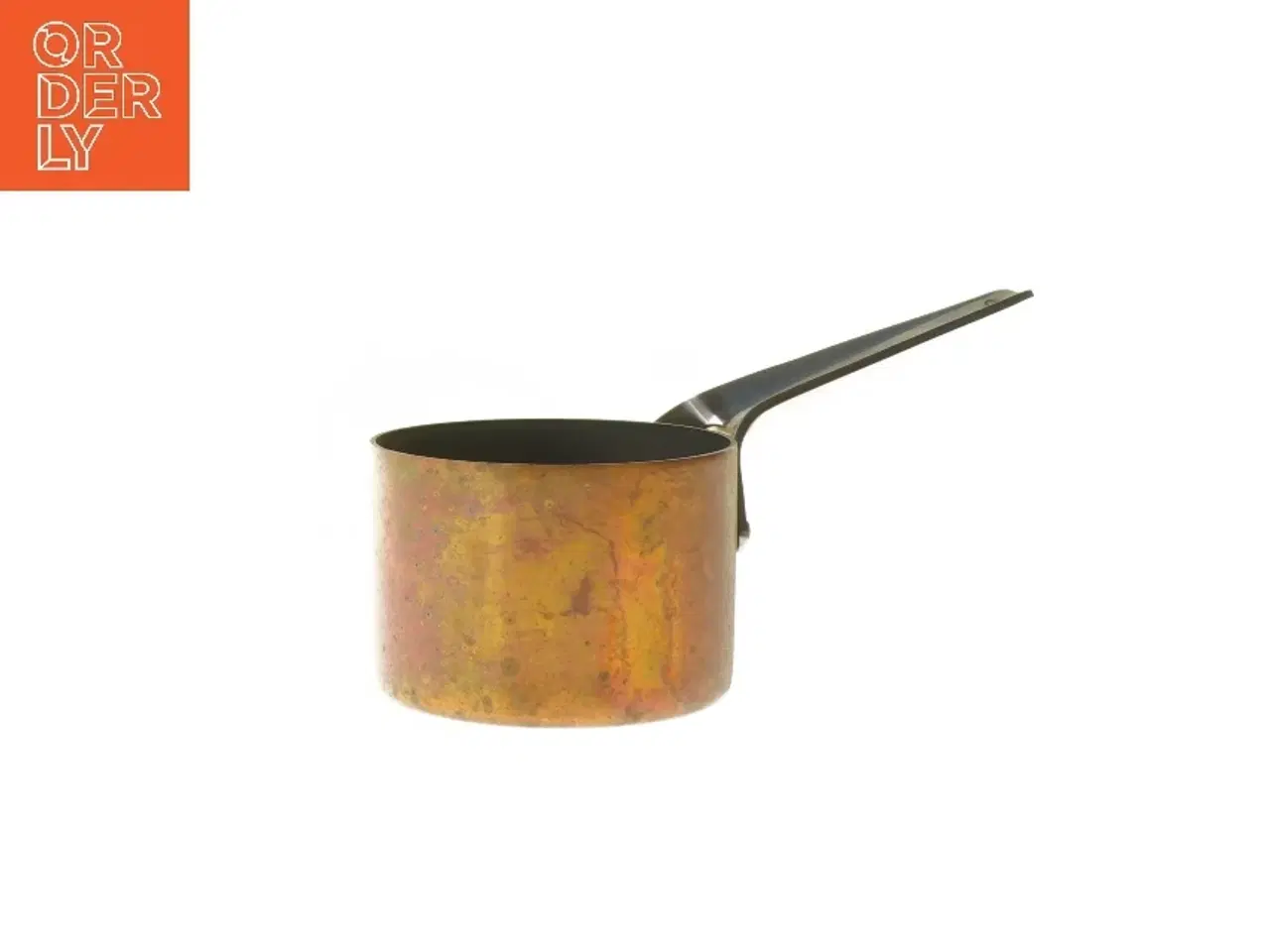 Billede 1 - Kobberkasserolle med håndtag fra Georg Jensen (str. Ø 9x6,5 cm)